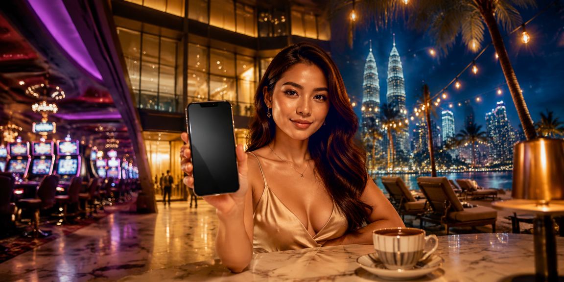 Pengguna borneo77 di Kuala Lumpur mengakses promosi terkini melalui aplikasi telefon